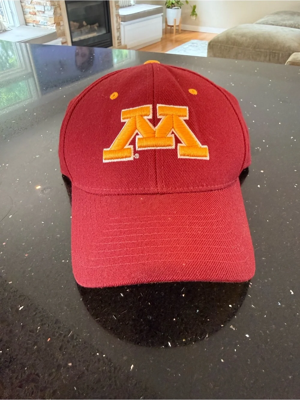 University of Minnesota Zephyr Maroon Baseball Cap with Gold 'M' Embroidery